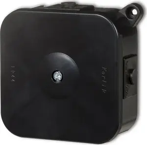 Installation junction box Karlik 12PHS-2, hermetic, without terminals, 80×80 mm, black