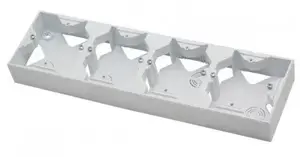 Electrical outlet box Ospel PNP-4Y/00, dimensions 297×84×34 mm, white