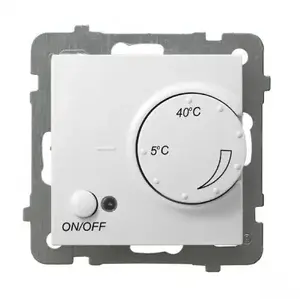 Розетка с таймером Ospel RTP-1GN/m/00, белая, 230 В, IP20, 71×71×54 мм