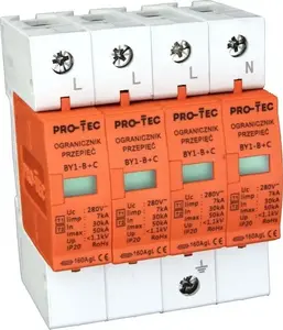 Pārsprieguma aizsardzība pro tec BY1-B+C 4P 4-polus B+C (I+II) modelis 3212040