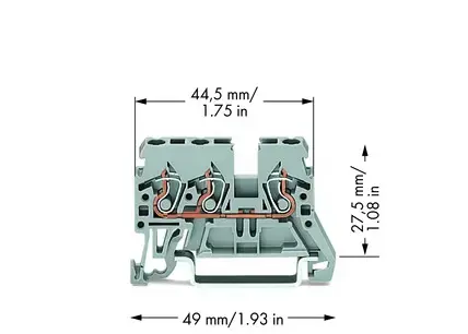 Клеммная колодка 3P Wago 870-681 Photo 2