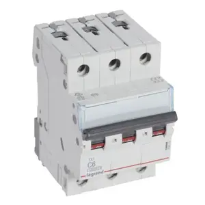 Miniatūrais slēdzis Legrand TX3 Tips C 3, 6 A, 240–415 V, 50–60 Hz, IP20