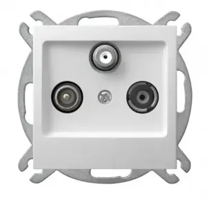 Розетка Ospel GPA-YSP/m/00 белая, IP20, 71×71×38 мм