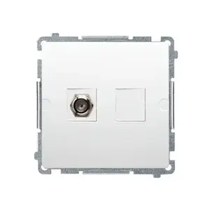 Розетка Kontakt-Simon BMAF1.01/11 — белая, корпус пластик, IP20, 75×75×43 мм