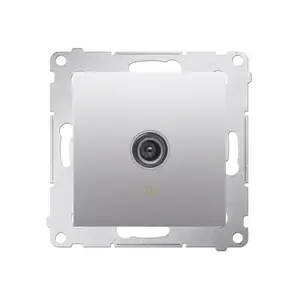 Rozete Kontakt-Simon DAK1.01/43, sudrabaina, plastmasas korpuss, IP20, 75×75×38 mm