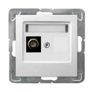 Розетка Ospel GPA-1YF/m/00 белая IP20 71×71×38 мм