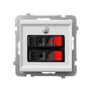 Socket outlet Ospel GG-2R/m/00, white, IP20, 71×71×40 mm