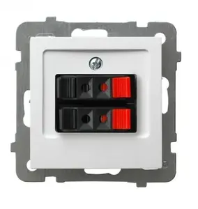 Розетка Ospel GG-2G/m/00 белая, IP20, 71×71×40 мм