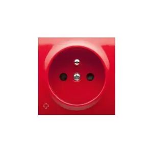 Socket‑outlet Kontakt‑Simon DGZ1ZP/AB22 — red plastic housing, IP20, single unit