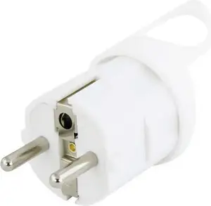 Angled plug EMOS EM-GRC-02 (P0039) 10/16A 250V 2P+Z with handle, white