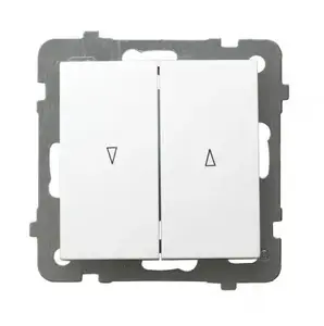 Wall-mounted smart switch Ospel ŁP-7GB/m/00, white, 250 V AC, 10 A, 71×71×40 mm