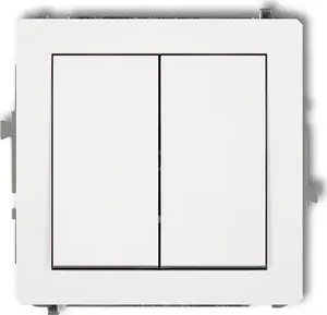 Wall switch Karlik 25DWP-2 Deco candle-style white matte