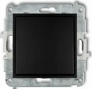 Single-pole switch Karlik Icon 12IWP-1 black matte, 1-pole wall switch