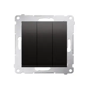Pushbutton switch Kontakt-Simon DP31.01/48, plastic housing, anthracite, 250 V AC, 10 A, 75×34 mm