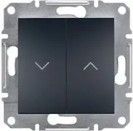 Schneider Electric Asfora roller shutter control button EPH1300371 screw terminals frameless anthracite