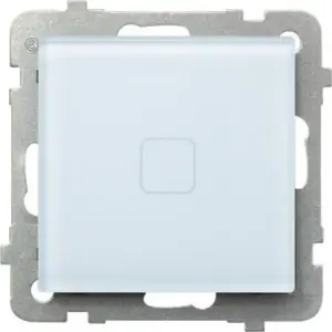 Wall touch switch Ospel Sonata Touch ŁPD-1RS/M/31 single with backlight 10AX 230V white glass