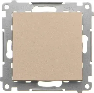 Single push button Kontakt‑Simon 55 TPR1.01/144 10 AX 250V~ screwless terminal champagne matte