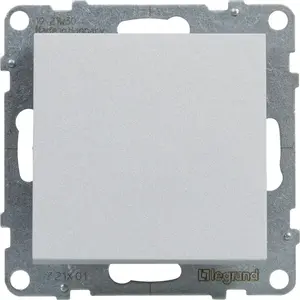 Single-pole switch Legrand SUNO 10 AX 250 V~ with automatic terminals, aluminium finish