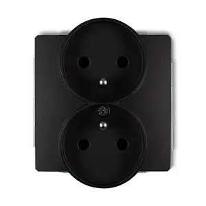 Розетка Karlik 12DGPR-2z, одинарная электрическая розетка, 250 В, 16 А, IP20