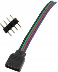 Prescot 4-pin RGB connector plug for controller, black (WTYK-RGB-4PIN-CZ)