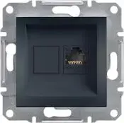 Сетевой компьютерный разъем Schneider Electric Asfora кат.5e UTP без рамки, антрацит (EPH4300171)