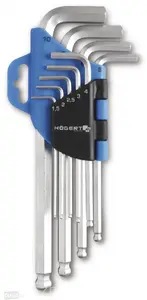 Hex Key Set högert technik HT1W804 — 9-piece CrV oval-end hex keys