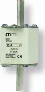 Etipo šķērsdēlis ETI Polam NH2/WT-2C 004114507 gG 100A 500V rūpnieciska aiztures drošinātāja (kalnraktuves noslēgums)