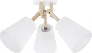 Griestu lampa Candellux Vaio White 3 — Candellux modelis 665, 3 spuldžu balta griestu lampa