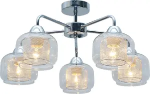 Потолочный светильник Candellux RAY 35-67104 прозрачный стекло, для столовой