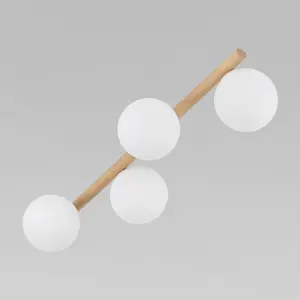Потолочная лампа TK Lighting Estera 5769 — 4×6Вт G9, деревянный и белый дизайн