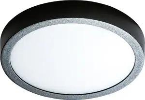 Ceiling lamp Azzardo MALTA LED AZ4240 black modern flush-mount