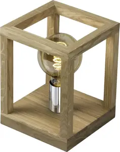 Galda lampa SPOT Light Kago 7158174 — brūna ozolkoka naktslampa