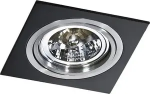 Recessed ceiling downlight Azzardo Siro 1 AZ0769 AR111 1x50W black (with bonus LED bulb)