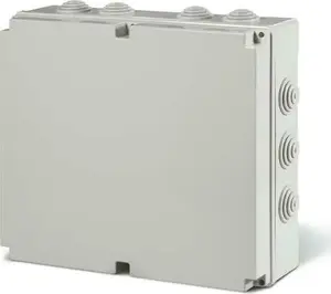 Накладная герметичная распределительная коробка Scame Scabox 685.009 IP55 300×220×120 мм с вводами, серая