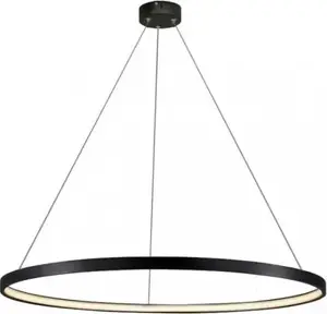 Подвесной светильник Light Prestige LP-909/1P M BK — современная светодиодная потолочная лампа с круглыми элементами, черный