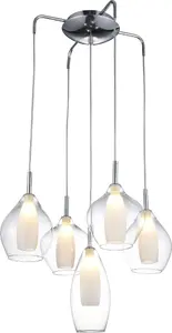 Pakaramā lampa Azzardo Amber moderna caurspīdīga AZ3076, karājošs gaismeklis, stikla abažūrs