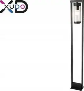 Grīdas lampa LVT XD-QA121B āra stāvoša lampa IP44 1x60W E27 melna/caurspīdīga