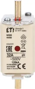 Fuse Insert KOMBI NH00 gG 32A 500V Shumee – pack of 3