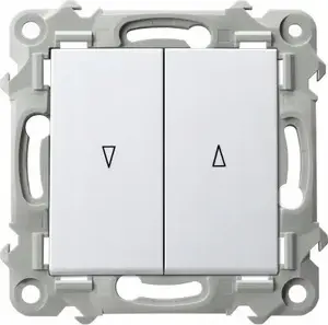 Ospel Szafir ŁP-7Z/m/00 jalousie (shutter) switch, single-pole momentary, white
