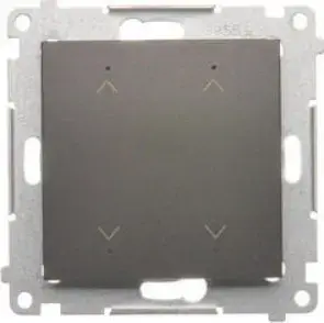 Kontakt-Simon double electronic roller/blind switch module DEZ2.01/46 230 V brown matte