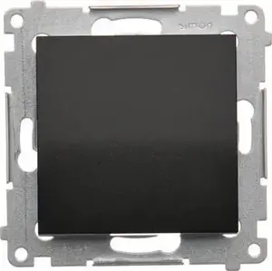 Wall-mounted staircase switch Kontakt‑Simon DW6.01/X/49 10AX 250V~ black quick-connect module without pictogram