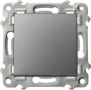Single-pole switch Ospel Szafir ŁP-1Z/m/70 gray matte, 1 module, mechanical