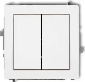 Switch Karlik DWP-33.1 double staircase switch, white, no pictograms