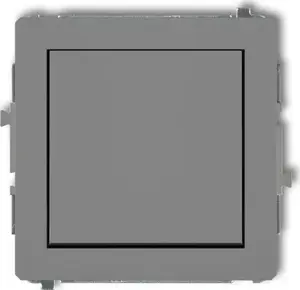 Wall-mounted stair switch Karlik Deco 27DWP-3.1, grey matte finish, no pictogram