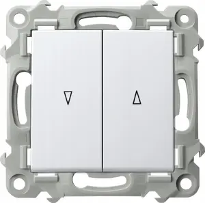 Switch Ospel Szafir ŁP-7ZB/m/00 jalousie (roller/shutter) switch with mechanical lock, white
