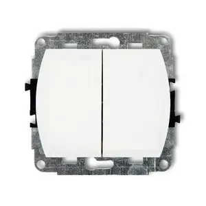 Pushbutton switch Karlik WP-2, IP20, compact electrical control switch