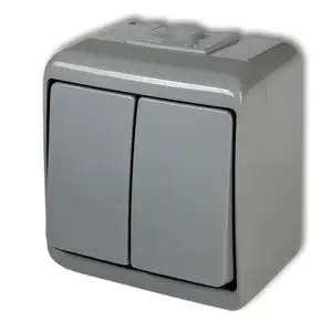 Pushbutton switch Karlik 10WHE-2L, 10 A, 250 V AC, IP54