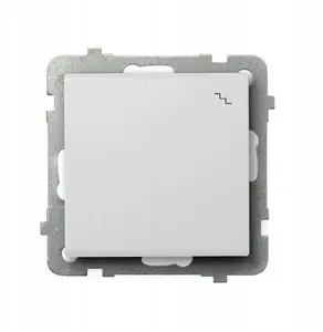 Ospel stair switch ŁP-3R/m/75 white matte — 2-way staircase switch, single-pole control