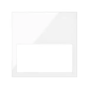 Накладная панель/крышка переключателя Kontakt-Simon 10001610-130, пластик, белая, 84×84 мм