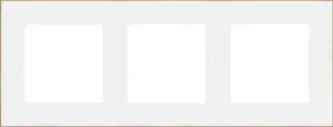 Triple frame Kontakt-Simon 55 TRD3.166/111 DUO white/gold for switches and sockets